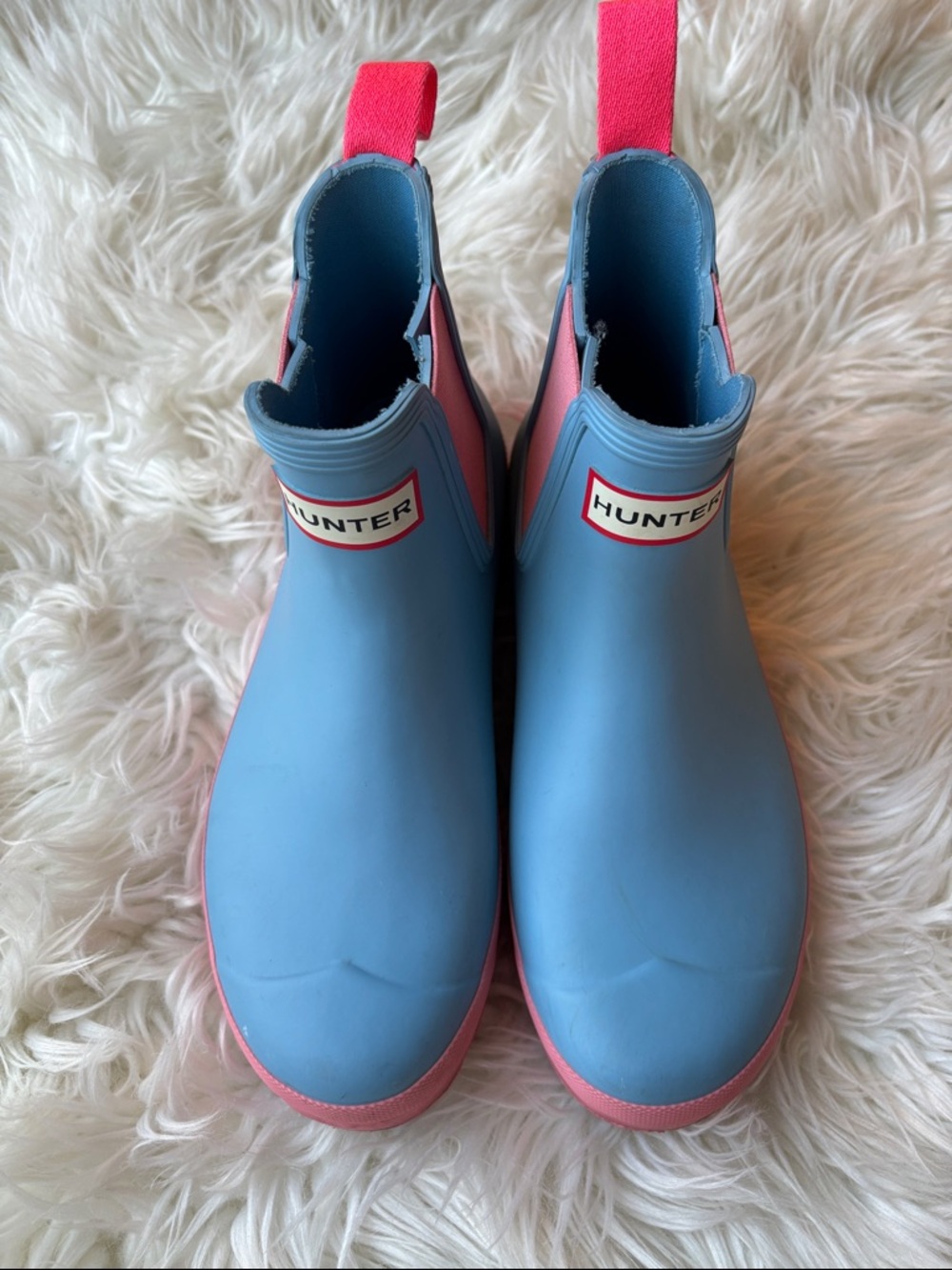 Hunter blue and pink short boots - Picture 3 of 10